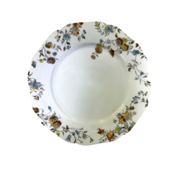 Antique 1910-1920 Haviland & Co. Limoges 'Amber Rose' Octagonal Plates-5 Pieces - Picture 2 of 9